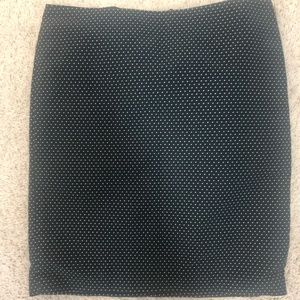 blue polka dot mini skirt with white dots by Kenar